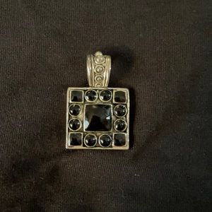 Silver/black pendant